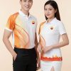 áo polo 3d doanh nghiệp màu trắng đỏ