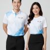 áo thun đồng phục google màu trắng xanh