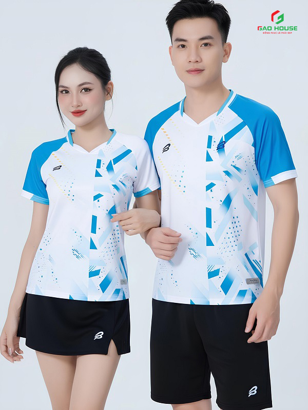 áo thun 3d thể thao màu trắng xanh