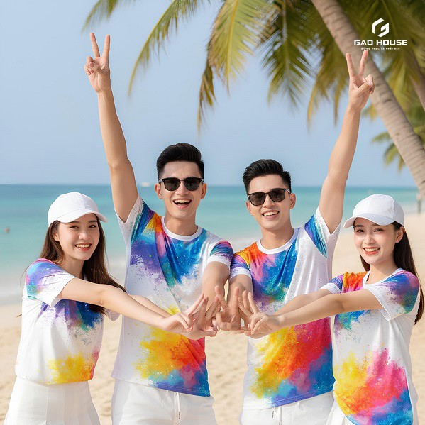 áo thun đồng phục nhóm vẩy sơn