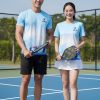 áo thun đồng phục thể thao 3d màu xanh
