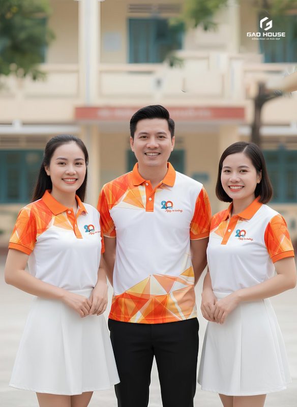 đồng puc họp lớp 20 năm màu trắng cam
