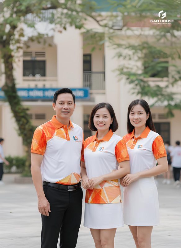 đồng puc họp lớp 20 năm màu trắng cam