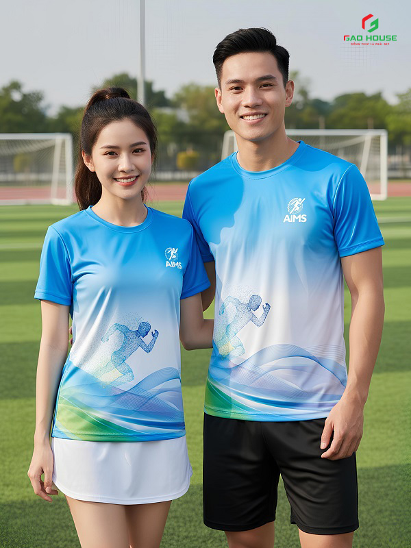 đồng phục thể thao 3d màu xanh da trời