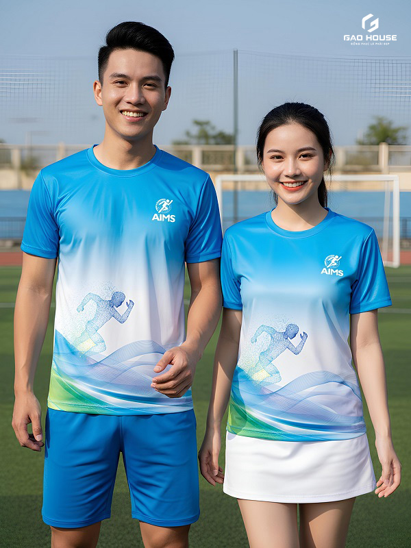 đồng phục thể thao 3d màu xanh da trời