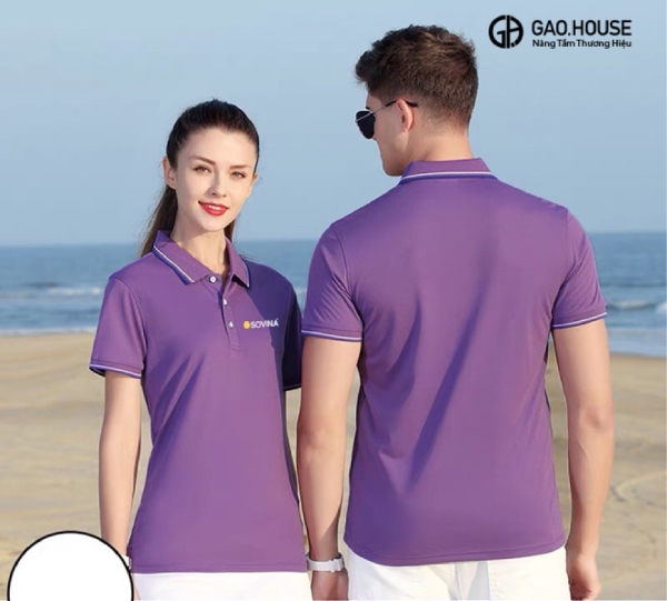 áo đồng phục kỹ sư phần mềm màu tím khói
