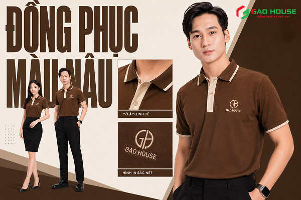 áo đồng phục màu nâu