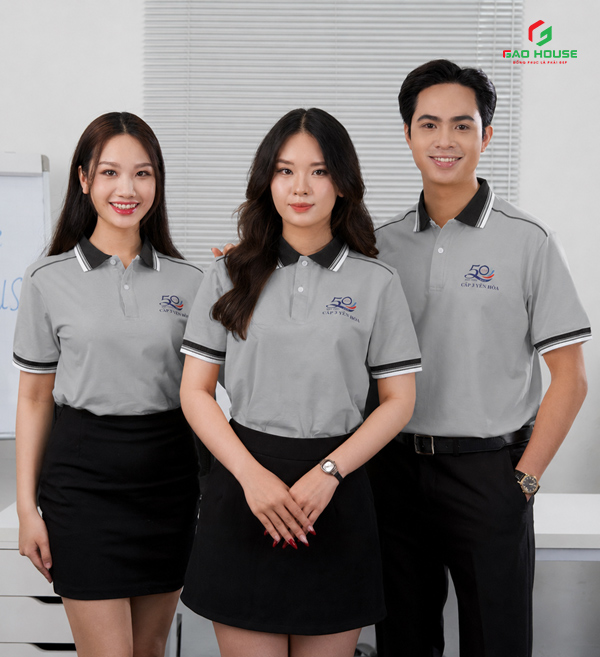 áo đồng phục màu xám đẹp