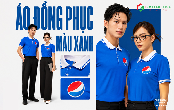 áo đồng phục màu xanh