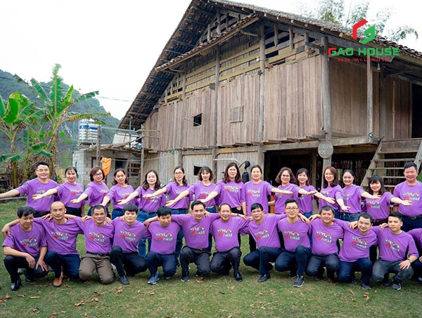 áo đồng phục team building màu tím