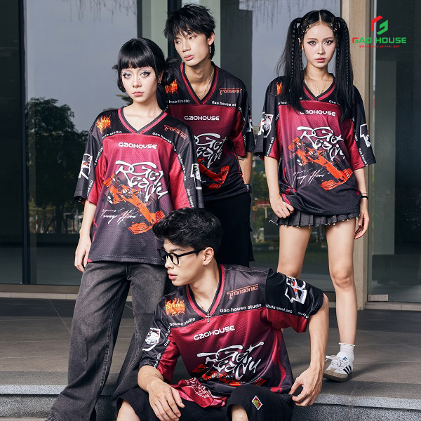 áo lớp màu đen phối màu