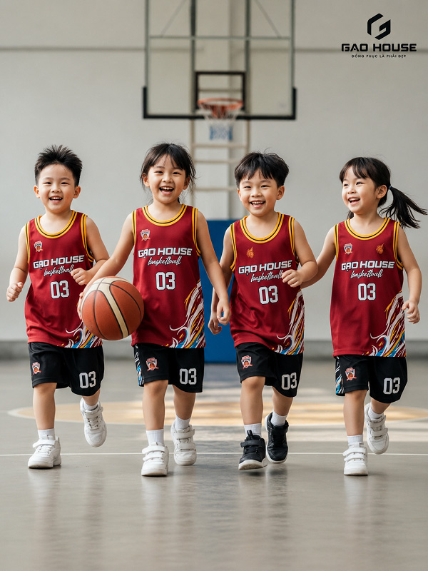 áo mầm non bóng rổ