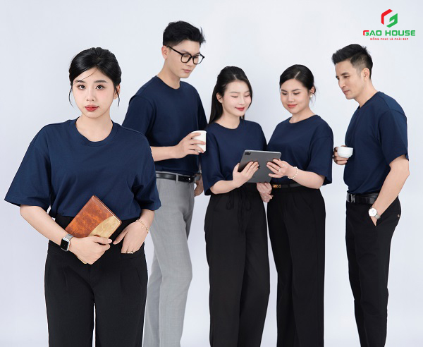 Áo phông đồng phục công ty cổ tròn