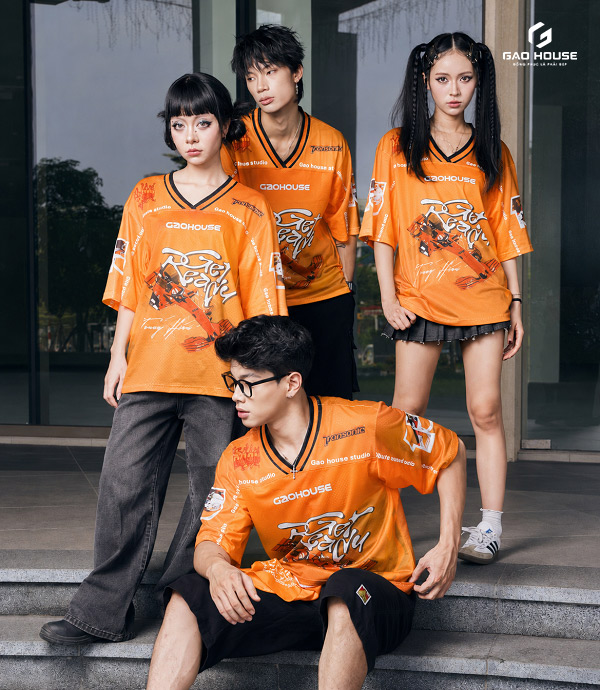 áo phông lớp màu cam san hô