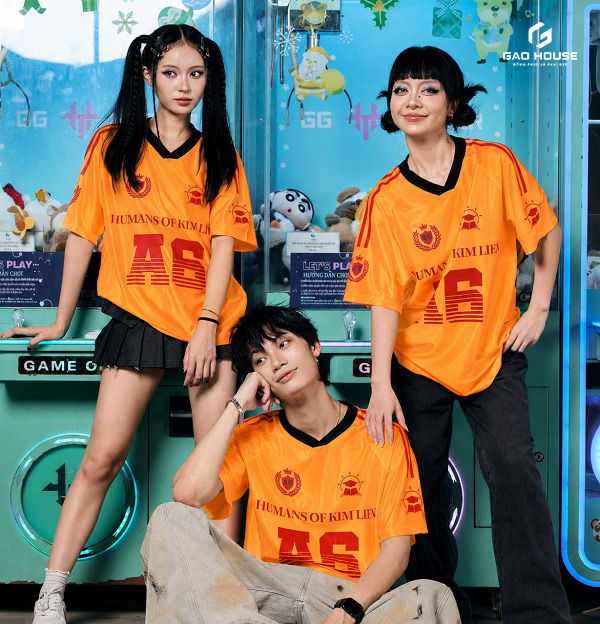 áo phông lớp màu cam san hô