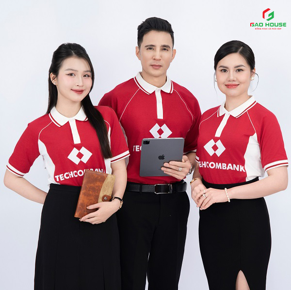 Áo polo đồng phục doanh nghiệp màu đỏ EcoX
