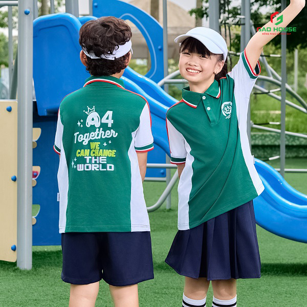 Áo polo đồng phục học sinh cắm trại