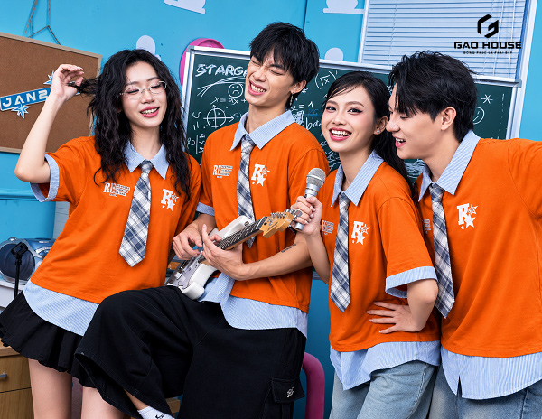 áo polo lớp màu cam giá rẻ