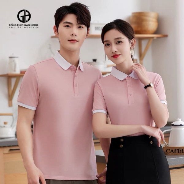 áo polo tone màu hồng phấn nhẹ nhàng