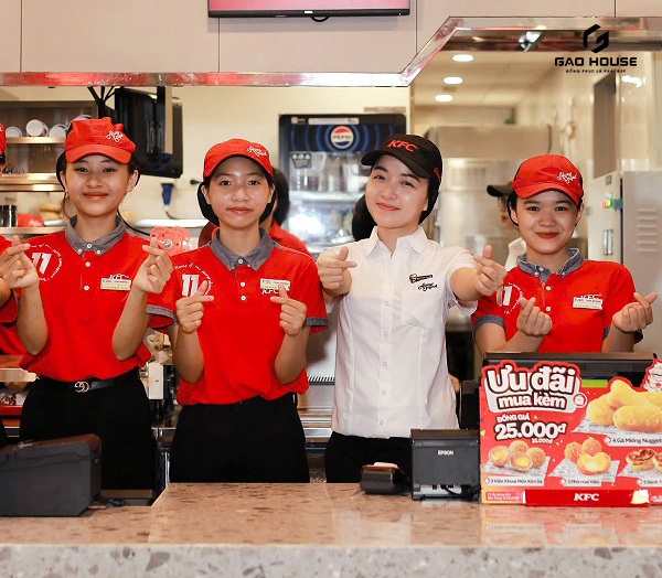 áo sơ mi đồng phục kfc