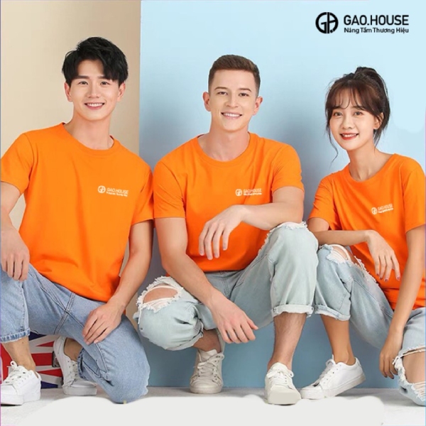 Áo thun thể thao đồng phục màu cam