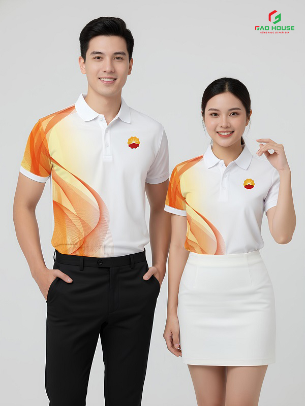 đặt may áo đồng phục màu cam
