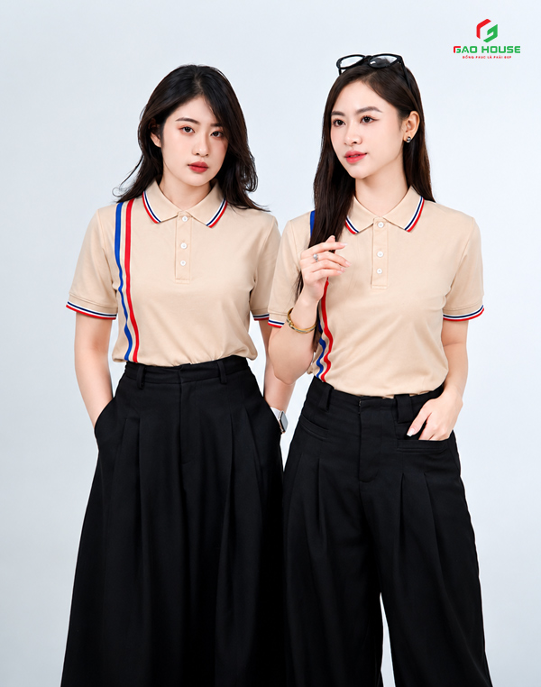 Đồng phục áo phông màu be nâu