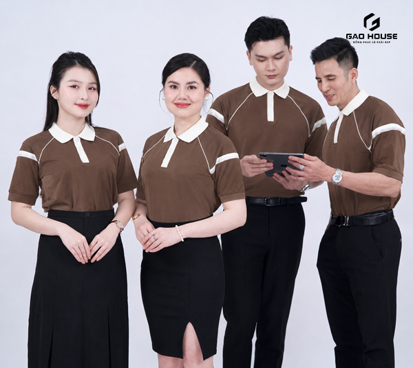 đồng phục công sở màu nâu
