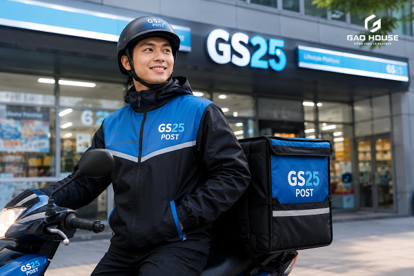 đồng phục nhân viên giao hàng gs25 