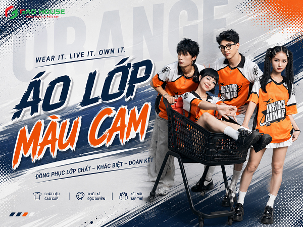 mẫu áo lớp màu cam giá rẻ
