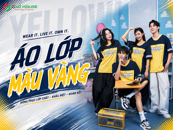 mẫu áo lớp màu vàng giá rẻ