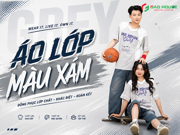 mẫu áo lớp màu xám giá rẻ