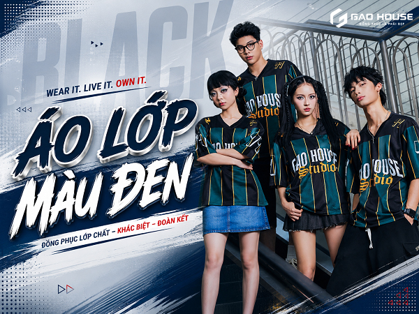 mẫu đồng phục lớp màu đen