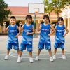 mẫu đồng phục mầm non thể thao màu xanh dương