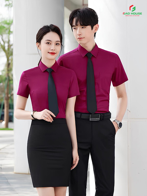 mẫu đồng phục sơ mi công sở tại quảng ninh