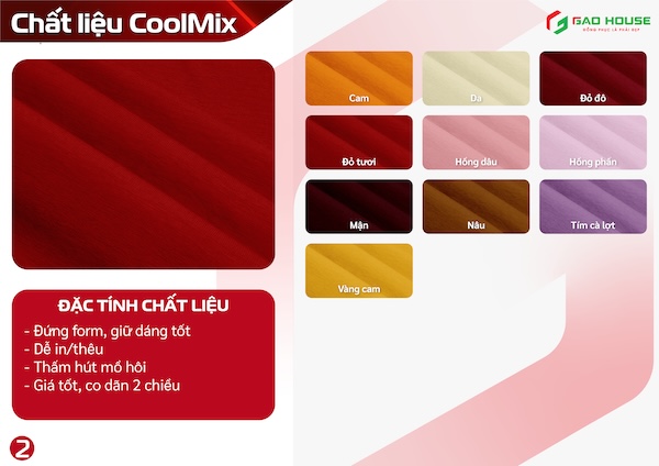 Vải Coolmix may đồng phục công ty