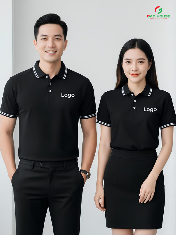 áo polo doanh nghiệp màu đen