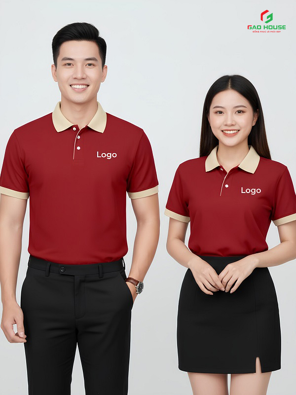 Áo polo đồng phục công ty màu đỏ