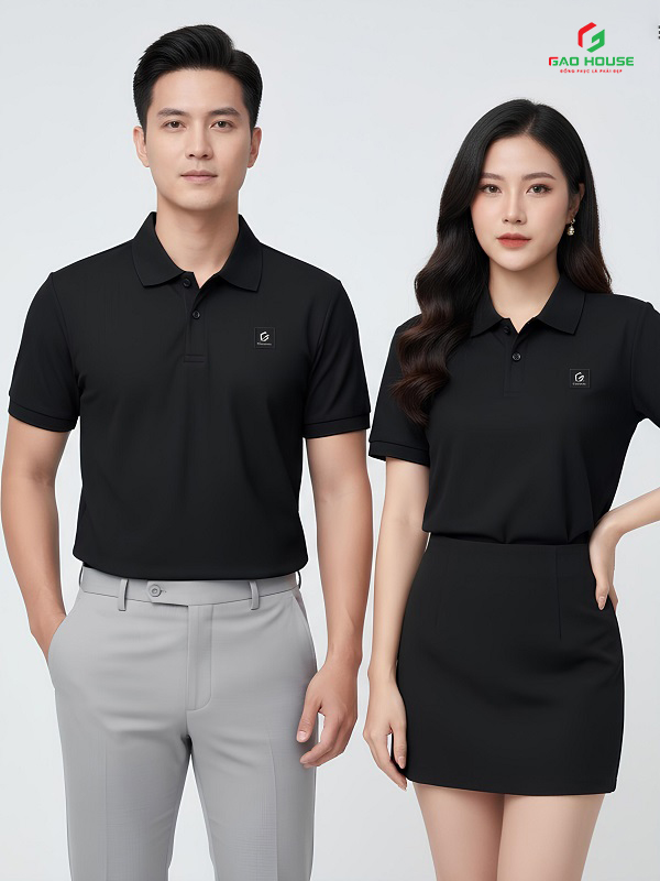 áo polo đồng phục doanh nghiệp màu đen