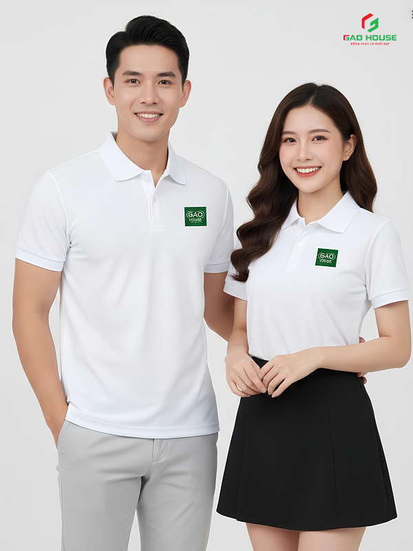 đồng phục polo doanh nghiệp màu trắng