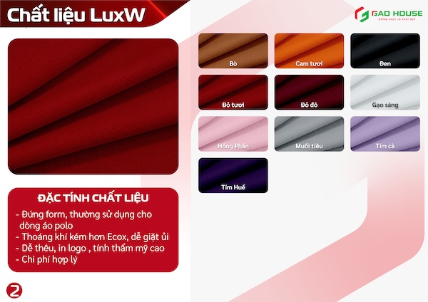 Vải LuxW may đồng phục công ty Hà Nội
