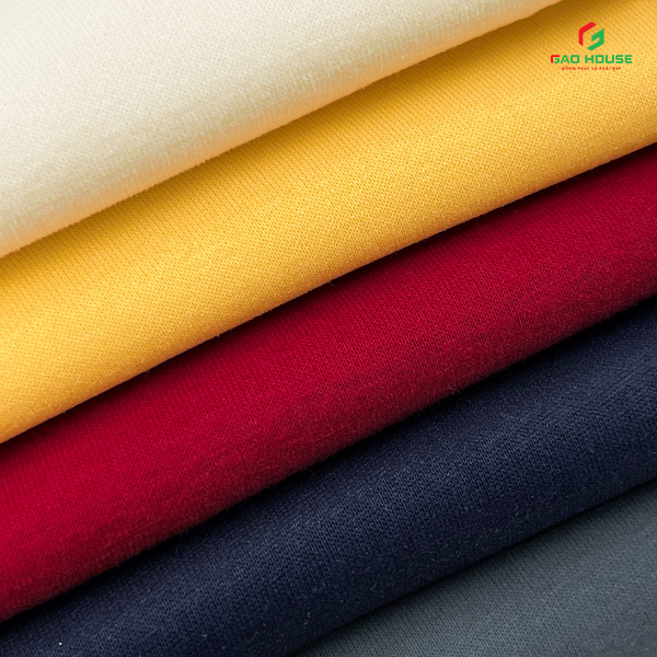 vải nỉ 2 da may áo lớp sweater màu cam
