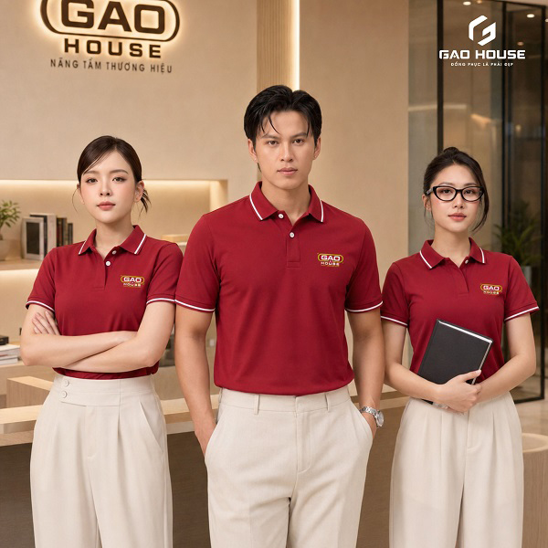 áo đồng phục màu đỏ đô