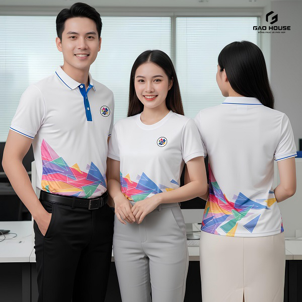 áo thun đồng phục cổ tròn tại hậu giang
