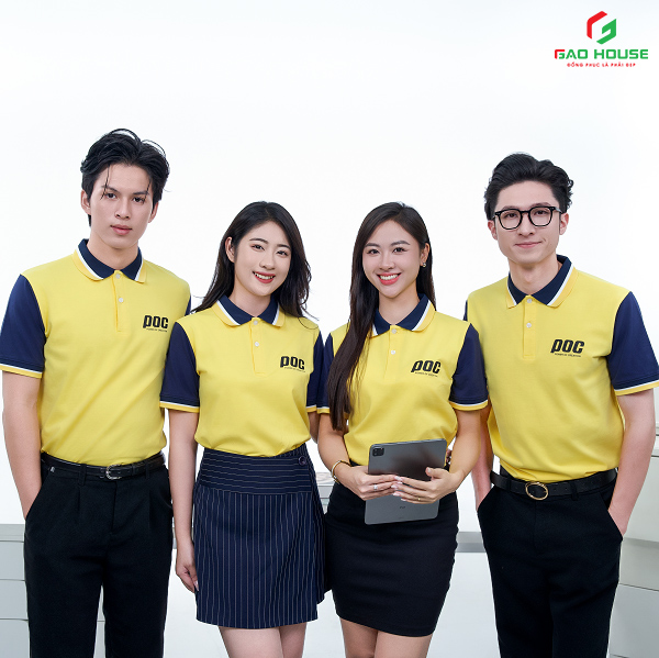 áo thun đồng phục màu vàng