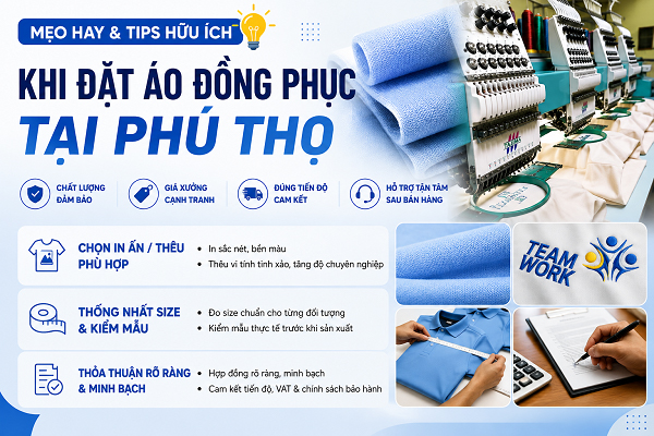kinh nghiệm đặt áo đồng phục tại phú thọ