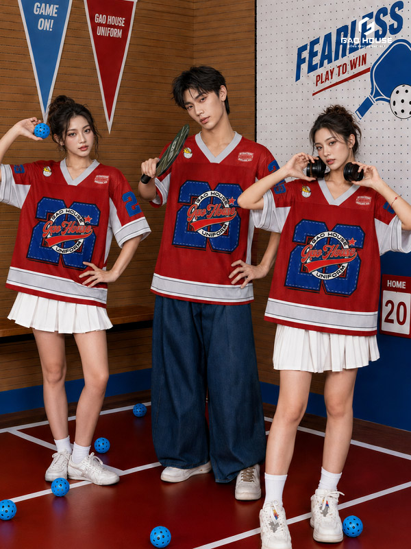 mẫu áo lớp baseball màu đỏ đô