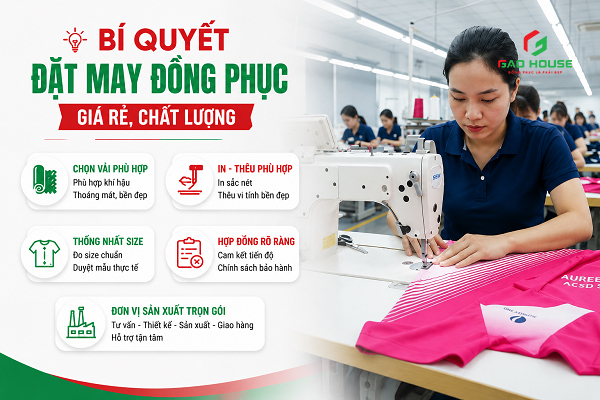 quy trình đặt may đồng phục tại vĩnh phúc