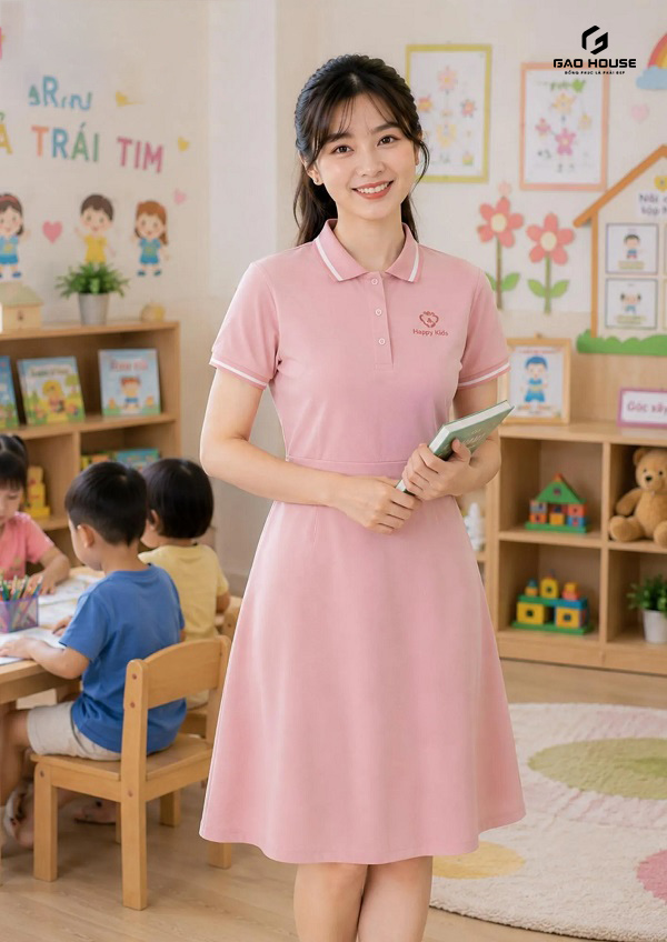 váy liền thân giáo viên mầm non