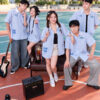 áo lơp sơ mi oxford màu xanh